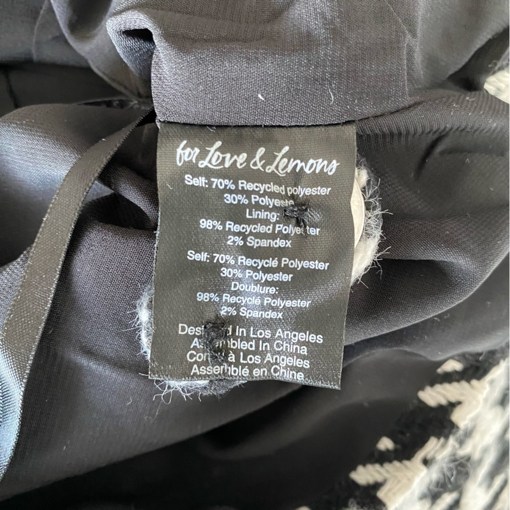 $207 NWT Black For Love & Lemons “Bonnie” Cropped Blazer Sz S Small - Picture 10 of 10